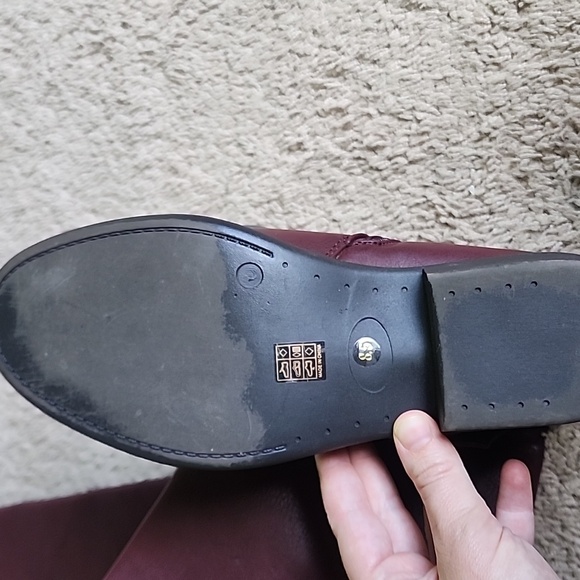 Long Maroon Boots - Picture 3 of 6